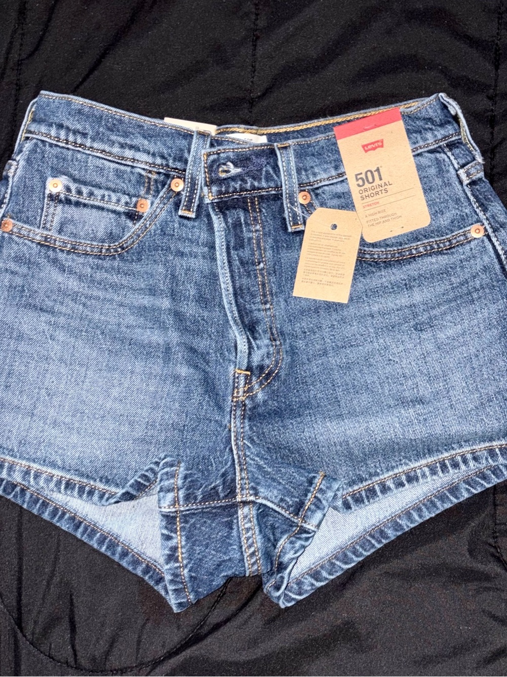 Levi's 501 Original Shorts in Light Blue Denim